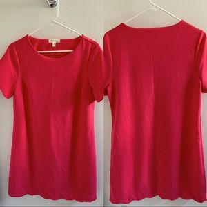 Monteau pink scallop dress